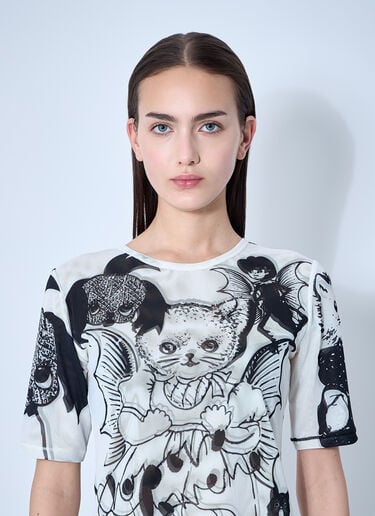 Chopova Lowena Cat Consort 网眼上衣  白色 cho0360005