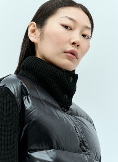 Moncler 衬垫拉链羊毛开衫 黑色 mon0255038