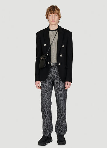 フランネル6つボタンジャケット Balmain フランネル6つボタンジャケット ブラック bln0153009