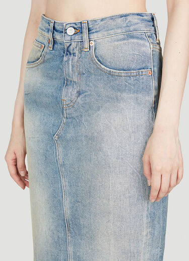 Denim Midi Skirt MM6 Maison Margiela Denim Midi Skirt Blue mmm0253018