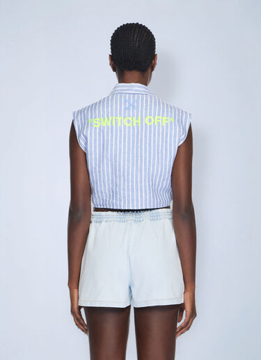 Striped Sleeveless Shirt Off-White Striped Sleeveless Shirt Blue ofw0262099