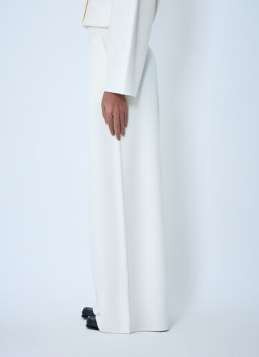 Max Mara Ribbed Knit Pants White max0263031