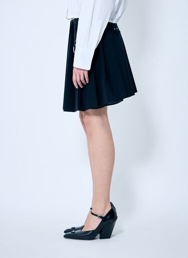 Prada Pleated Wool Skirt Blue pra0260023