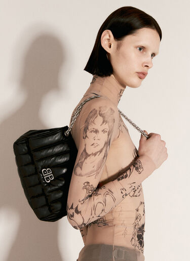 Balenciaga Monaco 迷你链带单肩包 黑色 bal0256028
