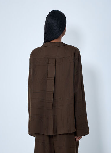 TOTEME Monogram Shirt Dark Brown tot0263020