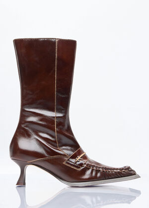 Ganni Halle Tall Boots Brown gan0258045