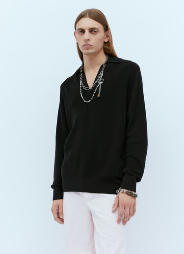 Dries Van Noten タイガーペンダント付きコントラストチェーンブレスレット シルバー dvn0154040