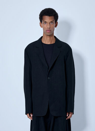LN-CC® - Studio Nicholson: Denson Single Breasted Blazer - Black Studio Nicholson Denson Single Breasted Blazer Black stn0165013