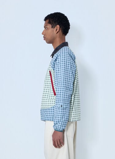 Metalwood Checked Zip-Up Jacket Blue met0164009