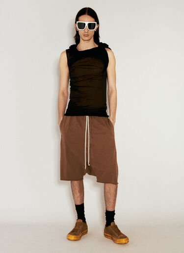 Rick Owens DRKSHDW ドローストリングポッドショーツ  ブラウン drk0156009