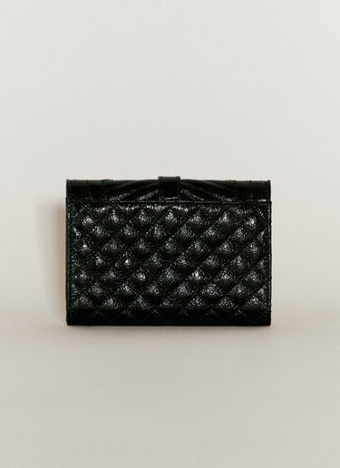 Saint Laurent Envelope Small Matelassé Wallet Black sla0255096