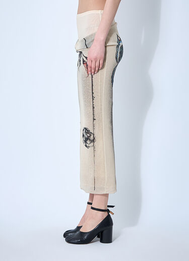Jean Paul Gaultier Double Layer Mesh Skirt Ecru jpg0260003