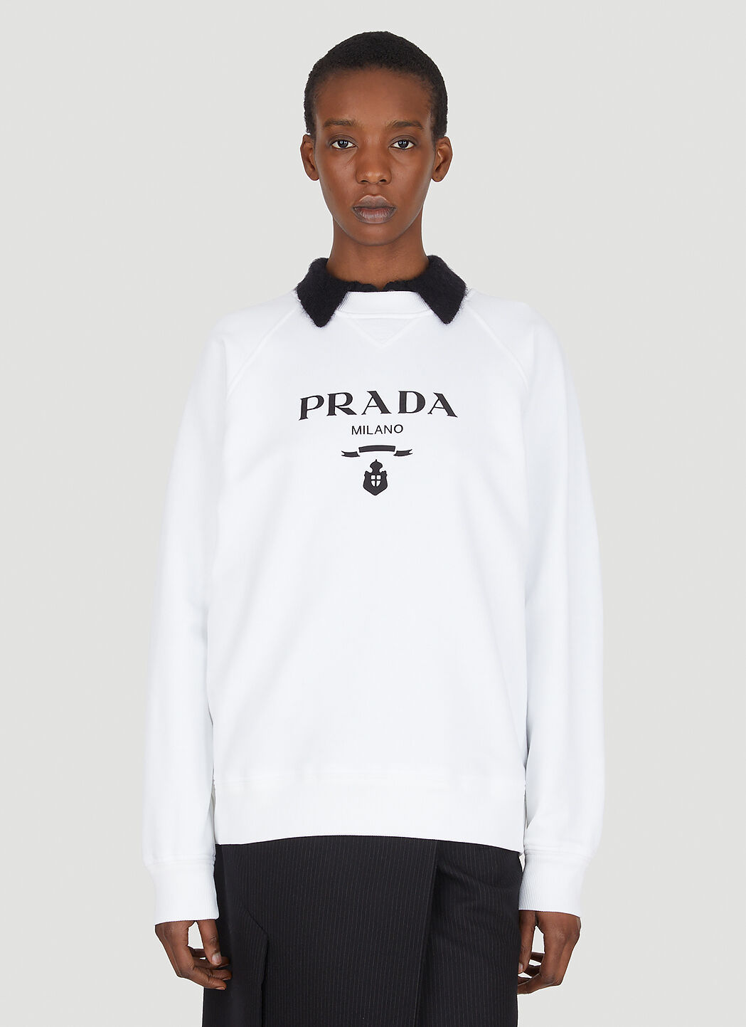 Prada white sweatshirt new arrivals