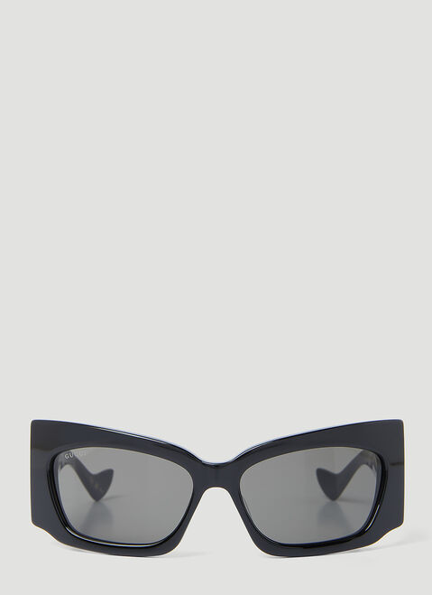 Gucci 인터로킹 G 사각 선글라스 블랙 gus0254010