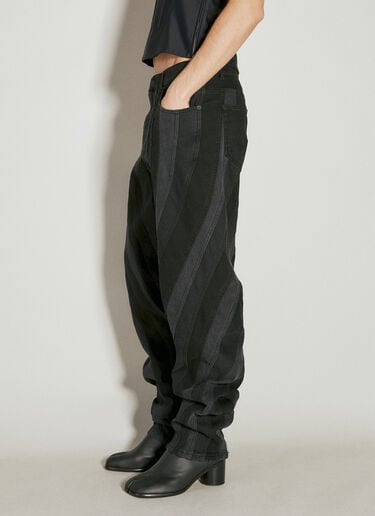 Spiral Baggy Jeans Mugler Spiral Baggy Jeans Black mug0154002