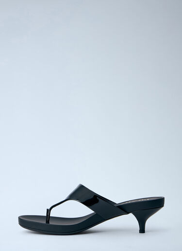 Prada Patent Leather Thong Sandals Black pra0264013
