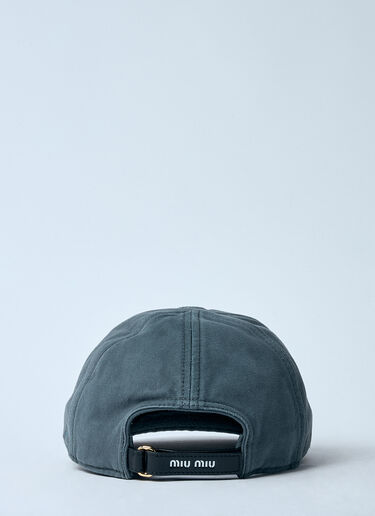 Miu Miu Logo Motif Baseball Cap Grey miu0260028