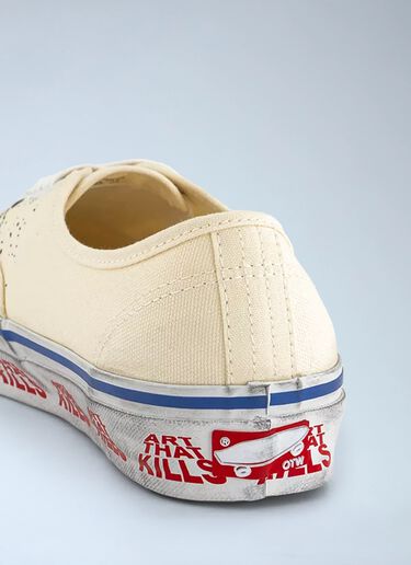 Vans x Gallery Dept Canvas Paint Authentic 44 Reissue Sneakers Cream vgd0159001