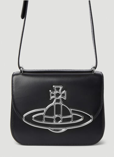 Vivienne Westwood Linda 星环铭牌单肩包 黑色 vvw0251039