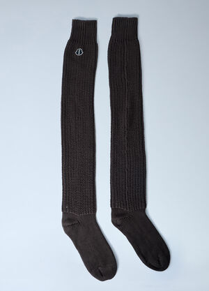 Moncler x Rick Owens Knit Over-the-Knee Socks Grey mcs0363023