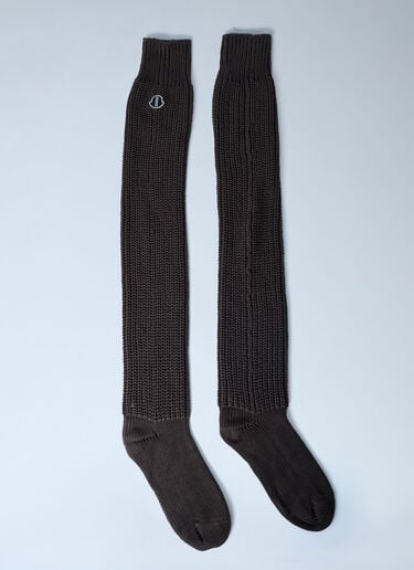 Moncler x Rick Owens Knit Over-the-Knee Socks Grey mcs0363023
