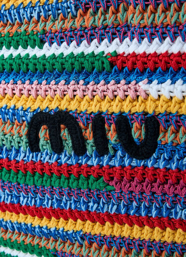 Miu Miu Crochet Tote Bag Blue miu0260021