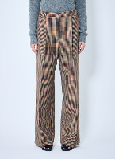 Dries Van Noten Porter Check Pants Brown dvn0258008