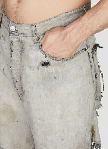 Balenciaga Destroyed Jeans Grey bal0152043