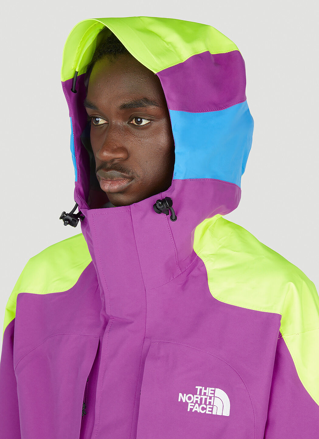 Color block north face jacket store