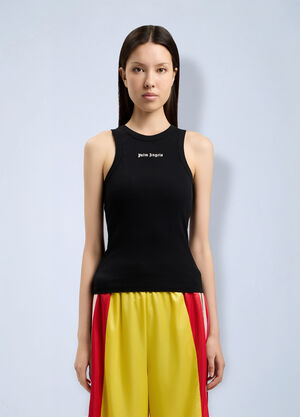 Palm Angels Classic Logo Fitted Tank Top Black pma0264218
