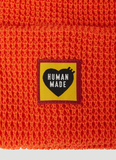 Human Made Waffle Knit Beanie Hat Orange hmd0152035