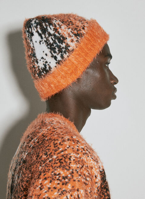Y/Project Gradient Hairy Knit Beanie Hat Grey ypr0153001