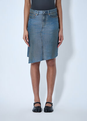 Our Legacy Asymmetric Denim Skirt Blue our0264034