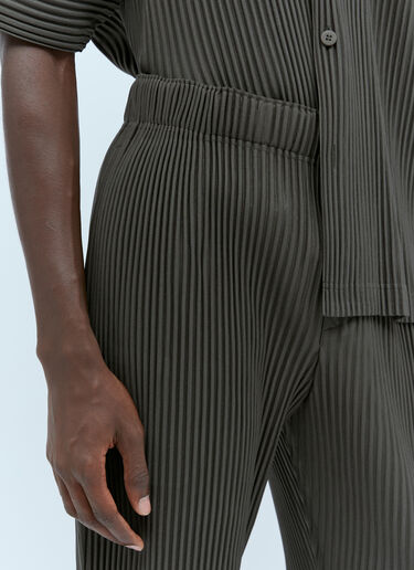 Homme Plissé Issey Miyake MC July Pleated Knit Pants Brown hmp0154002