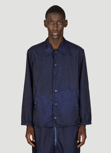 Dries Van Noten Spread Collar Shacket Blue dvn0156001