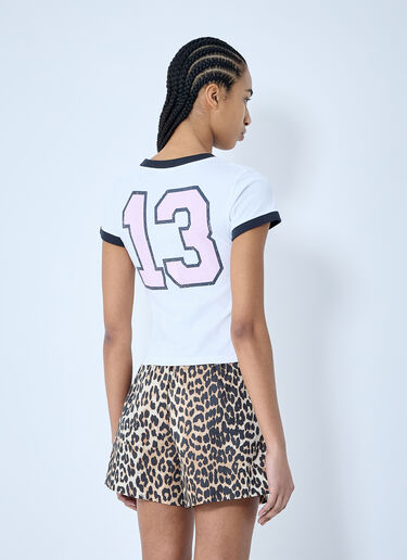 GANNI Witch And Logo Print T-Shirt White gan0260002