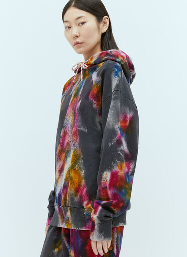 Aries Colourspray Hooded Sweatshirt Grey ari0254003