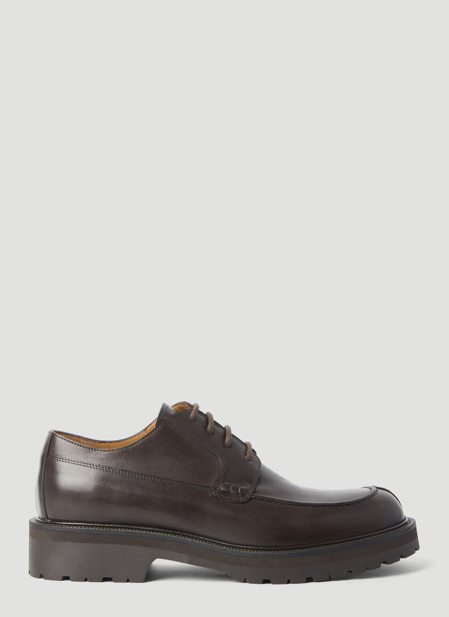 Shop Dries Van Noten Leather Lace-up Shoes In Dark Brown