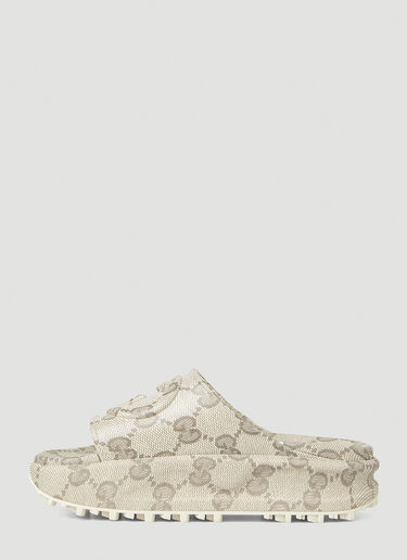 Gucci GG Platform Slides Cream guc0251159