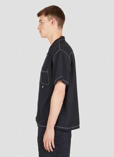 Contrast Pick Stitched Shirt Stüssy Contrast Pick Stitched Shirt Black sts0348005
