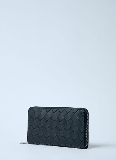 Bottega Veneta Intrecciato Leather Zip-Around Wallet Black bov0159020