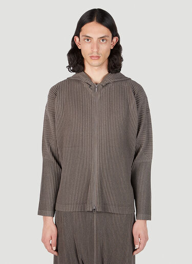 Homme Plissé Issey Miyake 褶裥连帽运动衫 棕色 hmp0151011