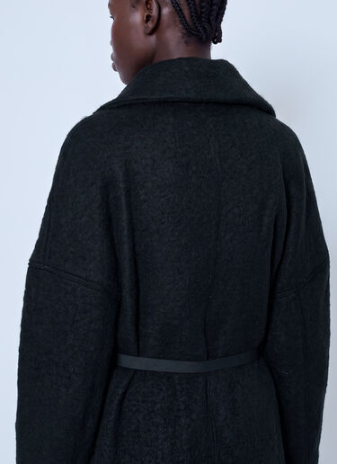 LN-CC® - Rick Owens: Dracucollar Belted Coat - Black Rick Owens Dracucollar Belted Coat Black ric0265003