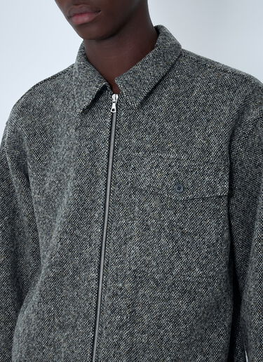 Herringbone Zip Jacket Dries Van Noten Herringbone Zip Jacket Grey dvn0162009
