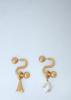 Sportmax Sculptural Drop Earrings Gold spx0266008