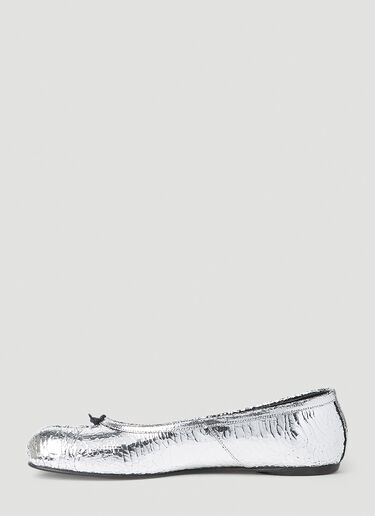 Maison Margiela Tabi Broken Mirror Ballerina Shoes Silver mla0253035