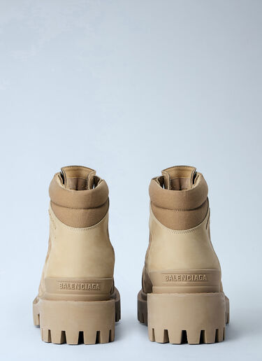 Balenciaga Low Strike Combat Boots Beige bal0164014