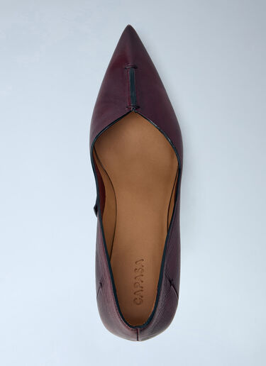 LN-CC® - Capasa Milano: Leather Pointed-Toe Pumps - Bordeaux Capasa Milano Leather Pointed-Toe Pumps Bordeaux cps0266005