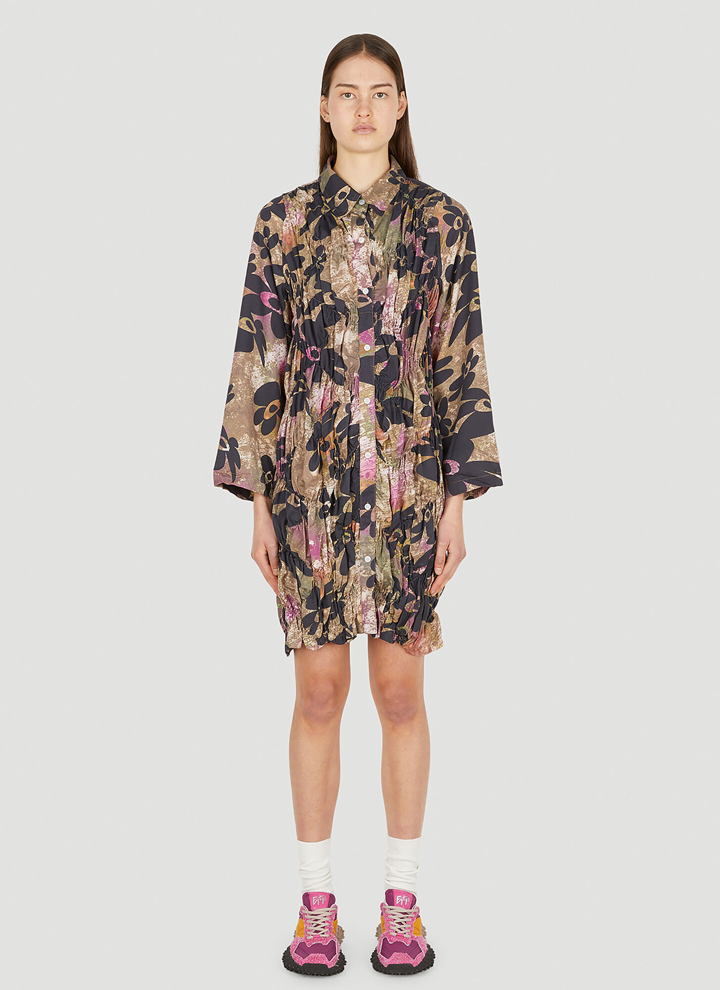 Perks And Mini P.a.m. Walking On Flowers Dress Female Brown