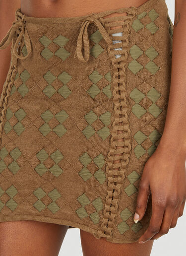 Isa Boulder Expandable Quilted Tube Skirt Khaki isa0250004